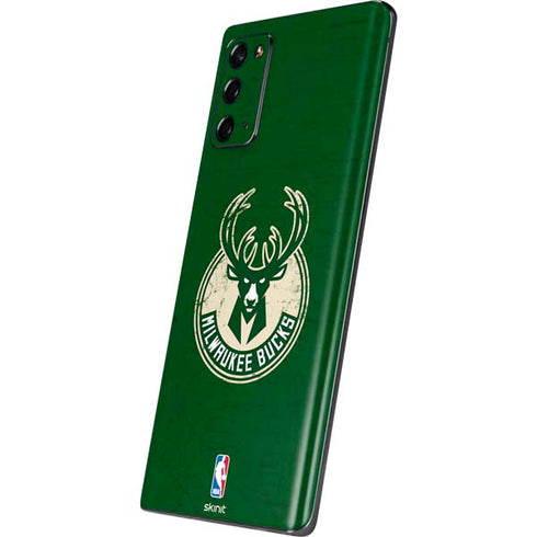 NBA Milwaukee Bucks Green Distressed Galaxy Note20 5G Skin